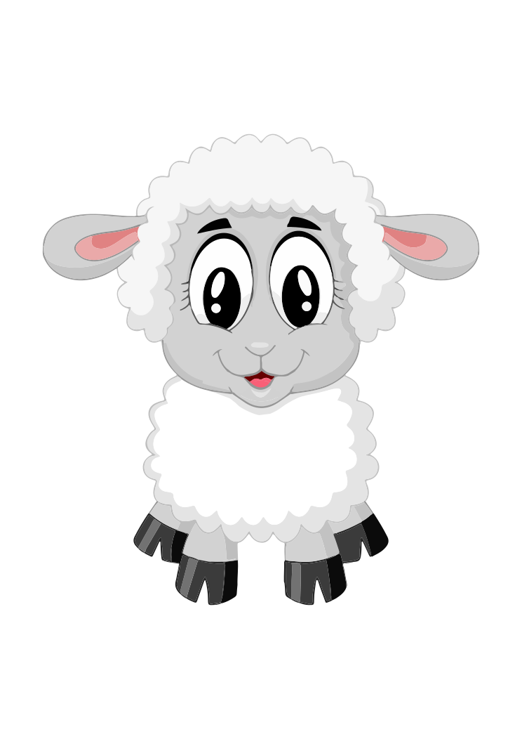 Adorable Sheep Cute Lamb Clipart Free SVG File - SvgHeart.com