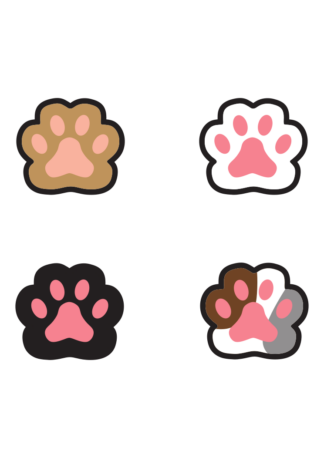 Cat Paws Clipart Free SVG File
