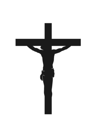 Jesus on Cross Silhouette Free SVG File - SVG Heart