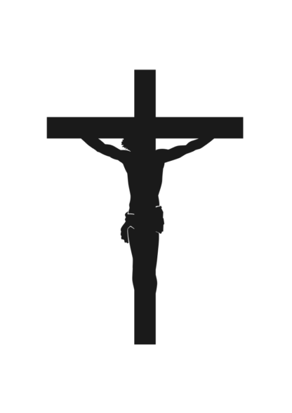 Jesus on Cross Silhouette Free SVG File