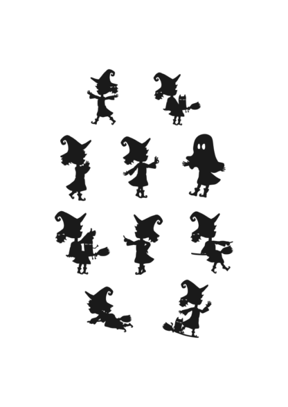 Little Witch Silhouette - free svg file for members