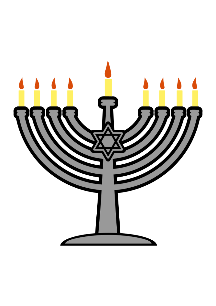 Menorah Hanukkah Chanukah Candles Clipart Free SVG File SVG Heart