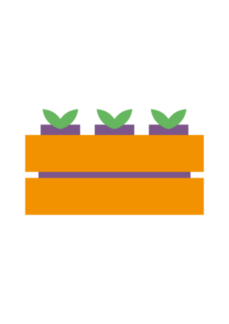 Wooden Flower Pot Clipart Free SVG File