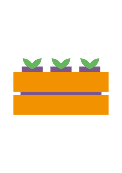 Wooden Flower Pot Clipart Free SVG File