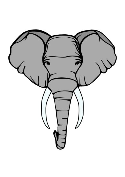 Elephant Head Clipart Free SVG File