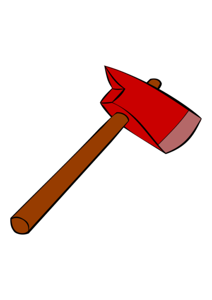 Fireman Axe Clipart Free SVG File