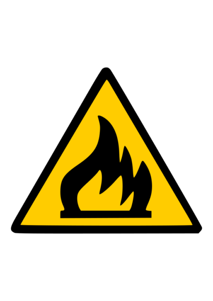 Flame Warning Sign Clipart Free SVG File