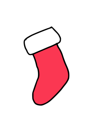 Hand Drawn Christmas Sock Clipart Free SVG File