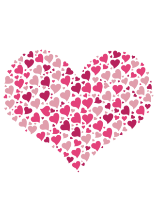 Heart Shape made of Hearts Clipart - free svg file for members