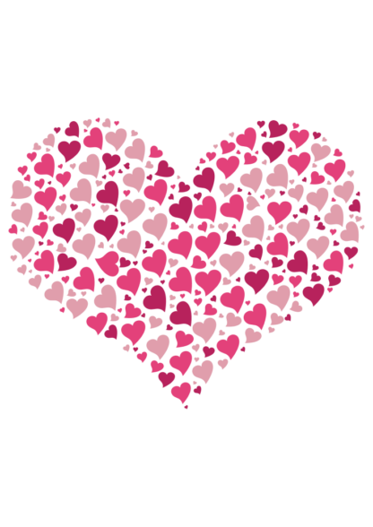Heart Shape made of Hearts Clipart - free svg file for members