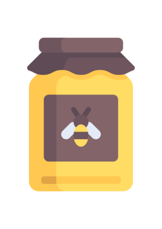 Honey Jar with Bee Clipart - free svg file for members