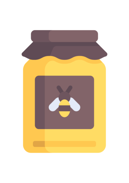 Honey Jar with Bee Clipart - free svg file for members