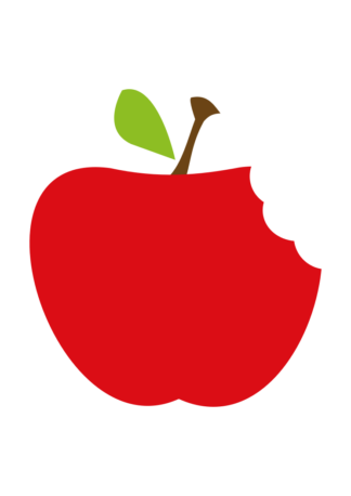 Eaten Delicious Apple Clipart Free SVG File