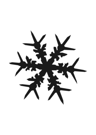 Frozen Snowflake Black and White Free SVG File