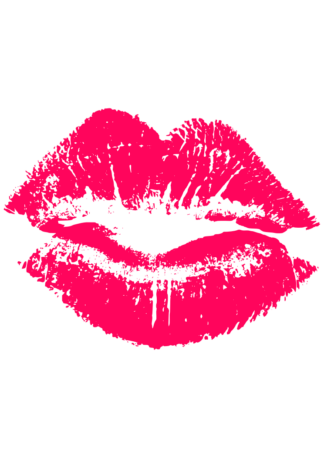 Pink Lipstick Kiss - free svg file for members