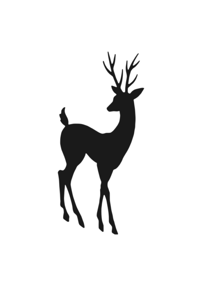 Roebuck Deer Silhouette Free SVG File