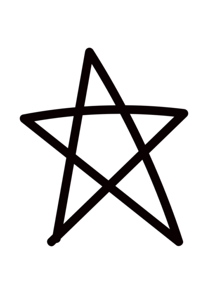 Star of David Black Outline Free SVG File