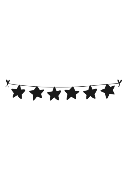 Star Pennant Banner Silhouette Free SVG File