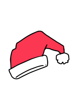 Hand Drawn Christmas Hat Clipart Free SVG File