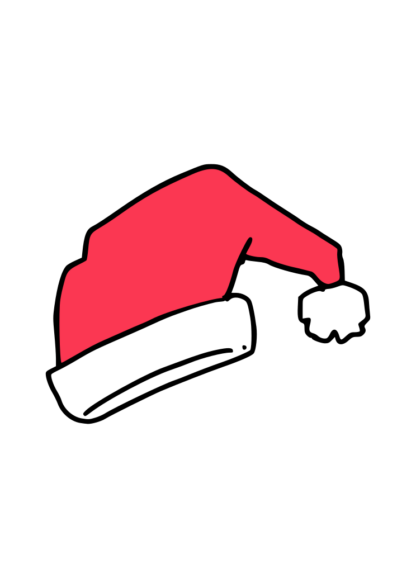 Hand Drawn Christmas Hat Clipart Free SVG File