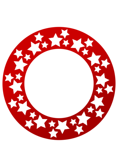 Circled Stars Monogram Frame  Free SVG File