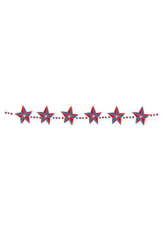 New Year Stars Pennant Banner Clipart Free SVG File
