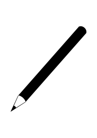 Pencil black silhouette, School Free SVG File