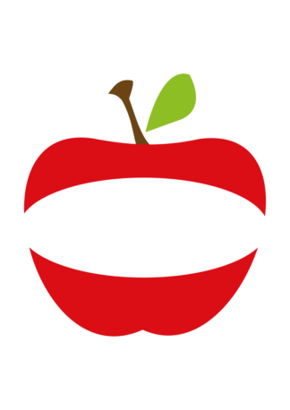 Split Apple Monogram Frame Clipart - free svg file for members