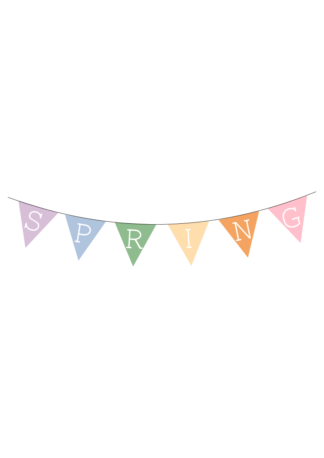 Spring Triangle Banner Clipart Free SVG File