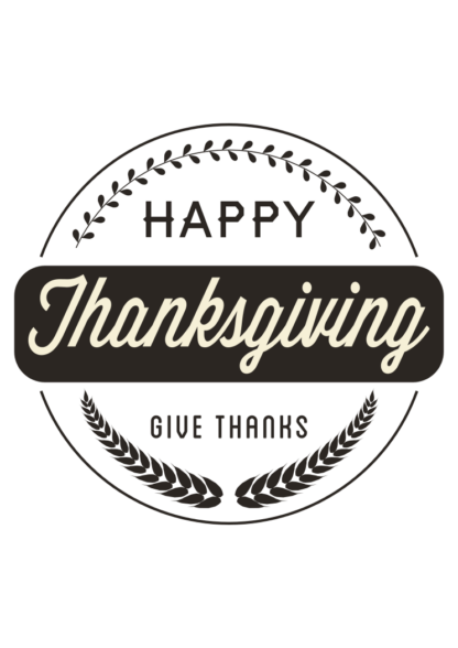 Vegan Happy Thanksgiving Logo  Clipart Free SVG File