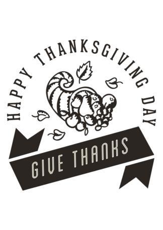 Happy Thanksgiving Give Thanks  Clipart Free SVG File