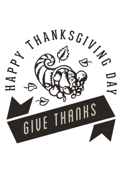 Happy Thanksgiving Give Thanks  Clipart Free SVG File