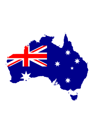 Australian Map Flag Clipart Free SVG File