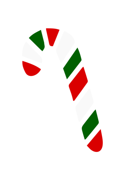 Christmas Candy Cane Clipart Free SVG File