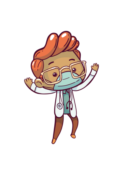 Doctor with Stethoscope Clipart Free SVG File