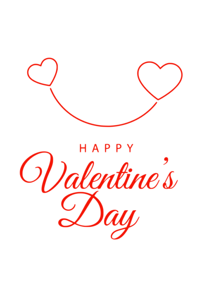 happy valentine's day with double heart free svg file