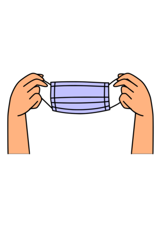 Hands holding Face Mask Clipart Free SVG File