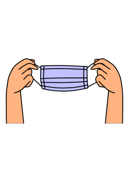 Hands holding Face Mask Clipart Free SVG File