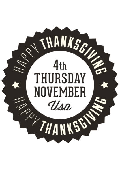 USA Happy Thanksgiving Logo  Clipart Free SVG File