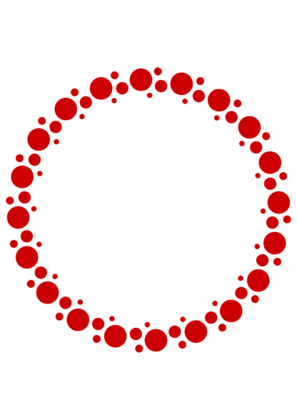 circle Dotted Monogram Frame Clipart Free SVG File