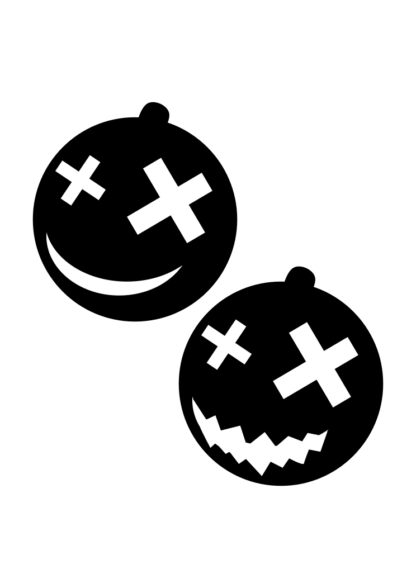 Halloween Pumpkin faces Silhouette Free SVG File