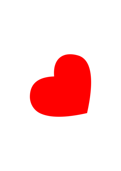 Simple Red Love Heart Free SVG File