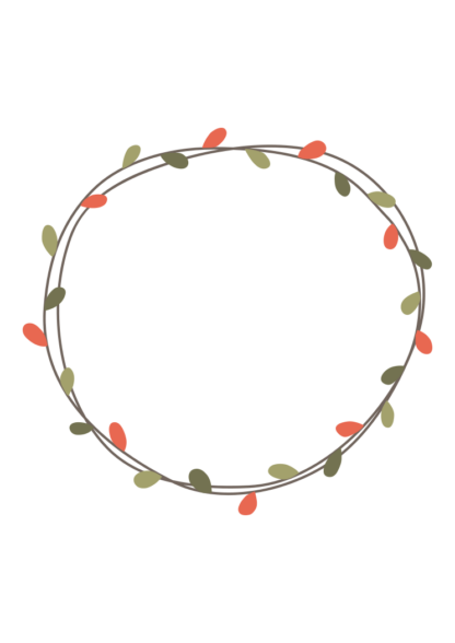 Circle Flower Wreath Clipart Free SVG File