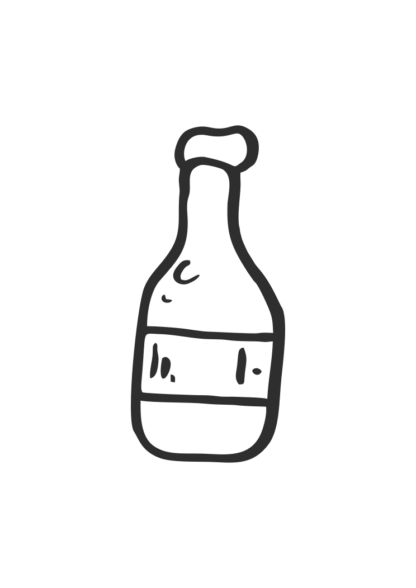 Champagne Bottle Outline Free SVG File