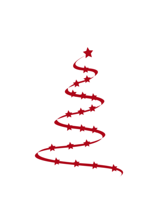 Christmas Tree Outline with Star Shape - free svg file for members