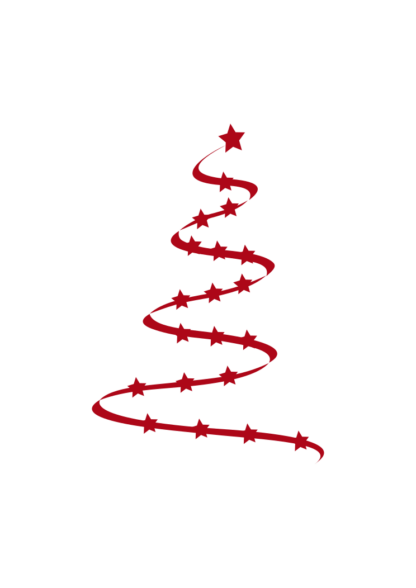 Christmas Tree Outline with Star Shape - free svg file for members