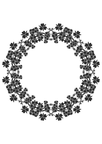 Circle Floral Monogram Wreath Free SVG File