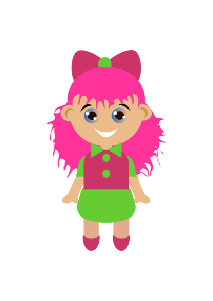 Cute Little Girl Clipart Free SVG File
