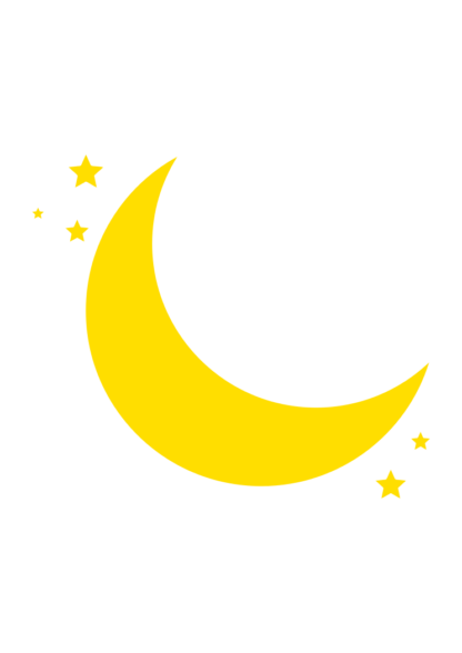 Moon and Stars Silhouette Free SVG File