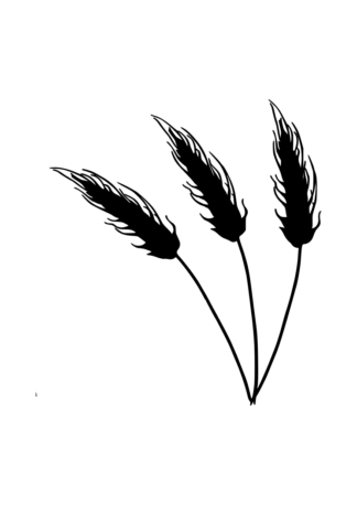 Barley Black and White Silhouette - free svg file for members